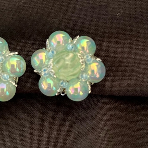 Vintage Iridescent Earrings - Picture 9 of 12